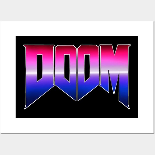 Retro Doom Text Effect Wall Art by Homoragomo